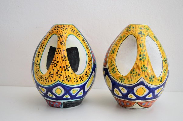 Italian Ceramic Vases from Valceresio, 1950s, Set of 2-VNE-966040