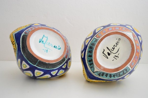 Italian Ceramic Vases from Valceresio, 1950s, Set of 2-VNE-966040