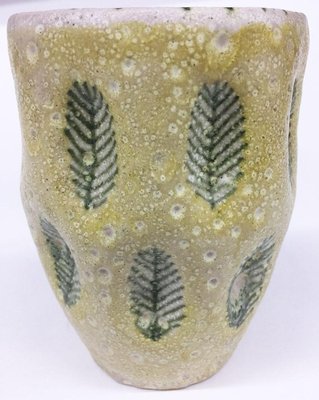 Italian Ceramist Cylindrical Vase by Guido Gambone, 1950s-UCH-1224762