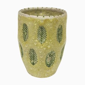 Italian Ceramist Cylindrical Vase by Guido Gambone, 1950s-UCH-1224762