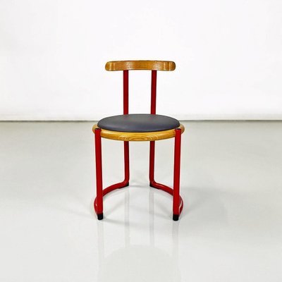 Italian Chair in Red Metal by Tito Agnoli, 1960-GDD-1770749