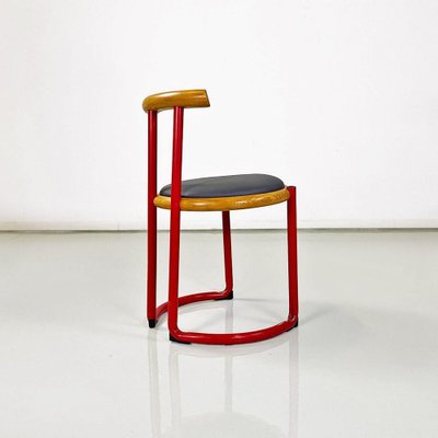 Italian Chair in Red Metal by Tito Agnoli, 1960-GDD-1770749