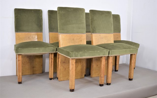 Italian Chairs, 1930s, Set of 6-AOL-1088731