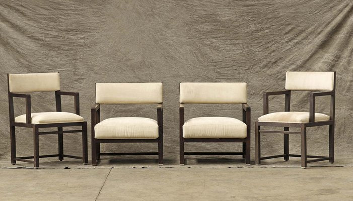 Italian Chairs & Armchairs, 1980s, Set of 4-PTH-1332105