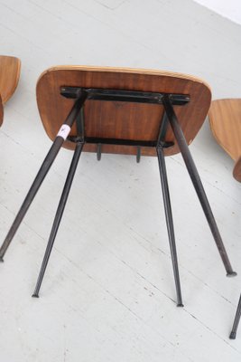 Italian Chairs by Carlo Ratti for Industria Legni Curvati, 1950s, Set of 4-AA-1802887