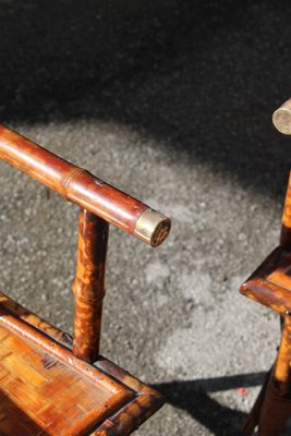 Italian Chairs in Bamboo and Brass Italy, 1950s, Set of 2-EH-1094601