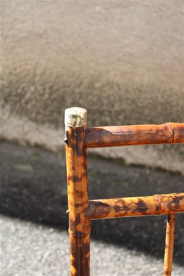 Italian Chairs in Bamboo and Brass Italy, 1950s, Set of 2-EH-1094601