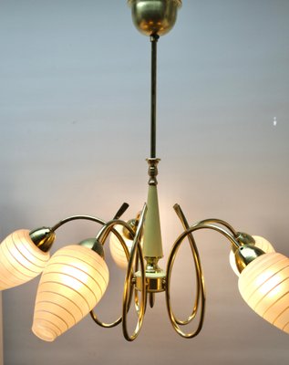 Italian Chandelier with 5 Arms in the Style of Stilnovo, 1960s-MJY-1230661