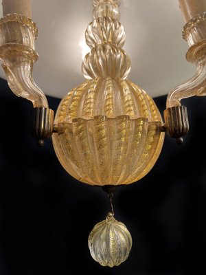 Italian Chandelier with Gold Inclusion by Barovier & Toso, 1940s-OVO-1764157