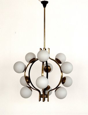 Italian Chandeliers from Stilnovo, 1950s, Set of 2-VNE-2016174