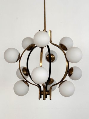 Italian Chandeliers from Stilnovo, 1950s, Set of 2-VNE-2016174