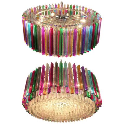 Italian Chandeliers in Multi-Colored Murano Glass, 1995, Set of 2-OVO-1235218