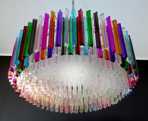 Italian Chandeliers in Multi-Colored Murano Glass, 1995, Set of 2-OVO-1235218