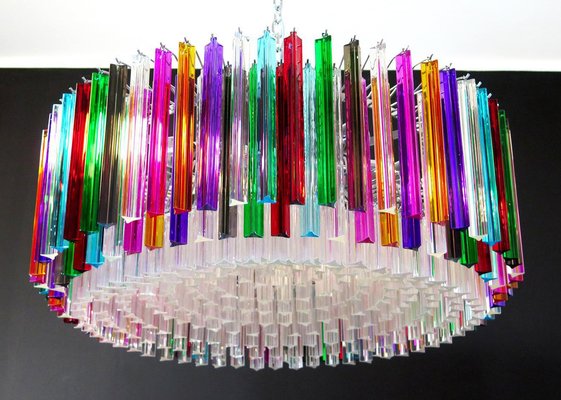 Italian Chandeliers in Multi-Colored Murano Glass, 1995, Set of 2-OVO-1235218