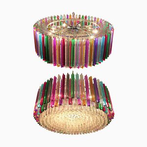 Italian Chandeliers in Multi-Colored Murano Glass, 1995, Set of 2-OVO-1235218