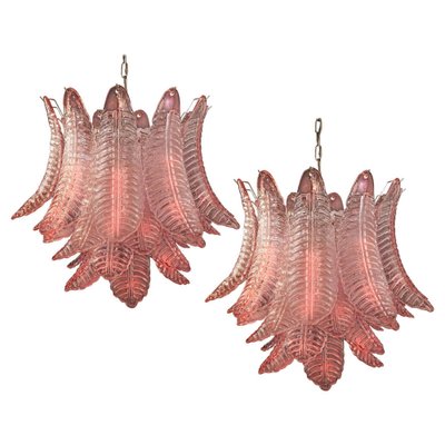 Italian Chandeliers in Murano Felci Glass, Set of 2-OVO-1235210