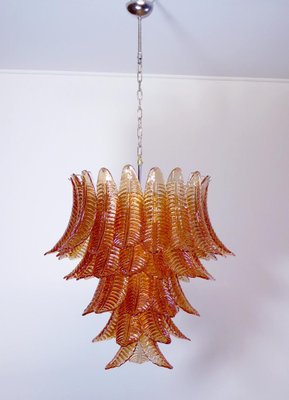 Italian Chandeliers with Leaves in the style of Barovier & Toso, Set of 2-OVO-1245621