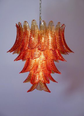 Italian Chandeliers with Leaves in the style of Barovier & Toso, Set of 2-OVO-1245621