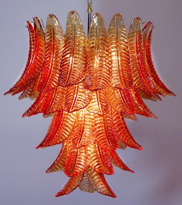 Italian Chandeliers with Leaves in the style of Barovier & Toso, Set of 2-OVO-1245621