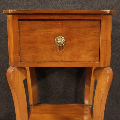 Italian Cherrywood, Walnut and Fruitwood Side Table, 1920s-RP-833452