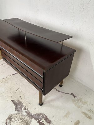 Italian Chest of Drawers in Wood and Aluminum from La Permanente Mobili Cantù, 1960s-TPO-1785800