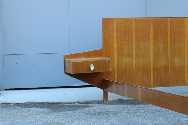 Italian Chestnut Bed attributed to Gio Ponti, 1950s-EH-1361438