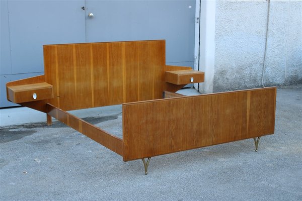 Italian Chestnut Bed attributed to Gio Ponti, 1950s-EH-1361438