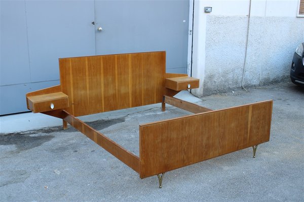 Italian Chestnut Bed attributed to Gio Ponti, 1950s-EH-1361438