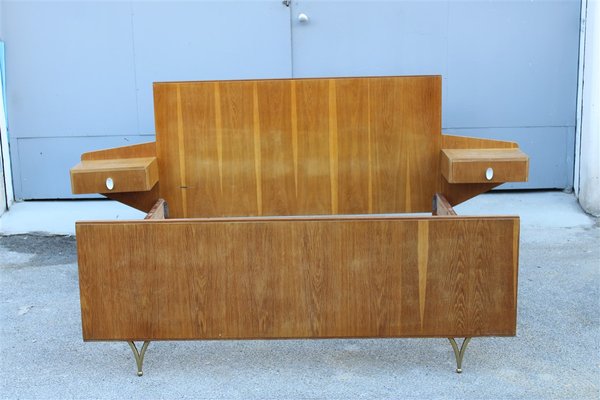 Italian Chestnut Bed attributed to Gio Ponti, 1950s-EH-1361438