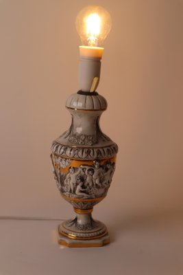 Italian Children Playing Table Lamp from Capodimonte, 1950s-ESB-1368072