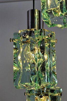 Italian Chrome and Crystal Glass Pendant with Six Lights from Fontana Arte, 1960s-VNE-965954