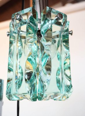 Italian Chrome and Crystal Glass Pendant with Six Lights from Fontana Arte, 1960s-VNE-965954