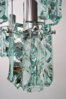 Italian Chrome and Crystal Glass Pendant with Six Lights from Fontana Arte, 1960s-VNE-965954