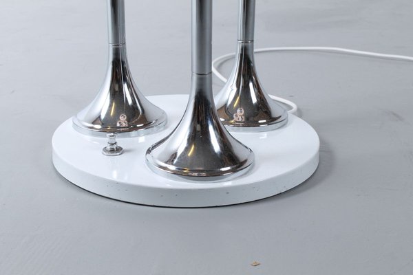 Italian Chrome and Glass Floor Lamp from Targetti, 1970s-XT-858880