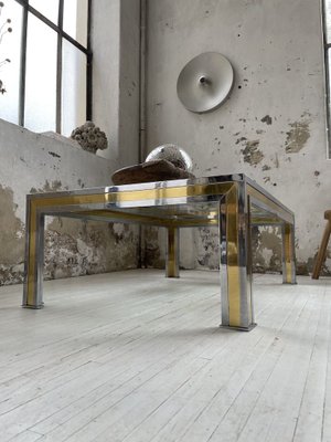 Italian Chrome & Brass Coffee Table-LCU-909664