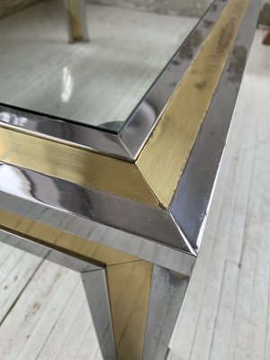 Italian Chrome & Brass Coffee Table-LCU-909664