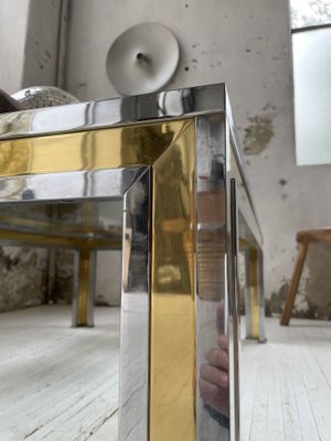 Italian Chrome & Brass Coffee Table-LCU-909664