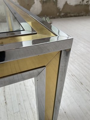 Italian Chrome & Brass Coffee Table-LCU-909664