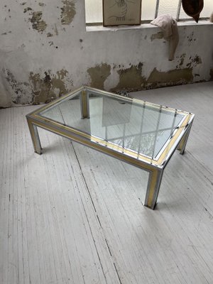 Italian Chrome & Brass Coffee Table-LCU-909664