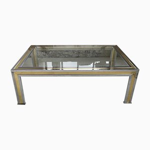 Italian Chrome & Brass Coffee Table-LCU-909664