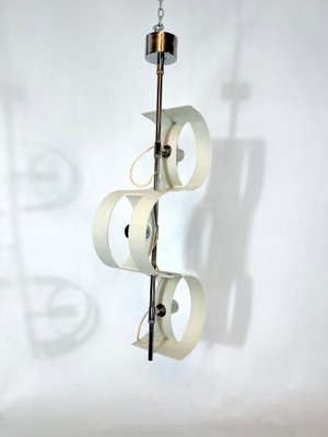 Italian Chrome Chandelier from Stilux Milano, 1960s-OT-1107233