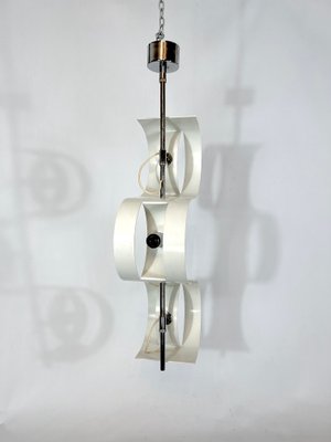 Italian Chrome Chandelier from Stilux Milano, 1960s-OT-1107233