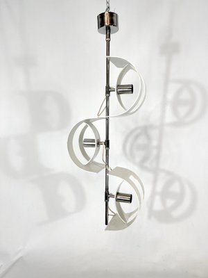 Italian Chrome Chandelier from Stilux Milano, 1960s-OT-1107233