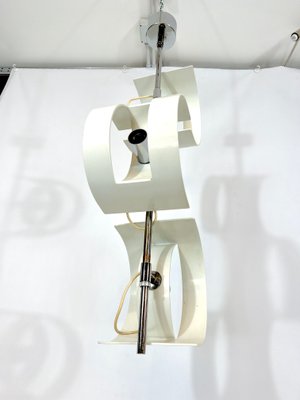 Italian Chrome Chandelier from Stilux Milano, 1960s-OT-1107233