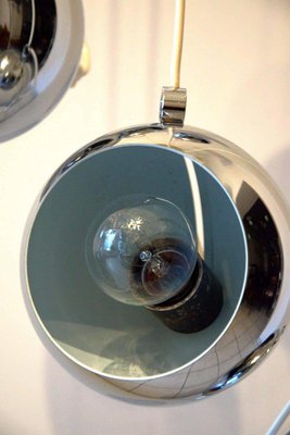 Italian Chrome Five-Globe Lamp from Guzzini, 1965-SPD-1001717