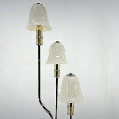 Italian Chrome & Murano Glass Magic Mushrooms Floor Lamp, 1970s-TZ-1436892