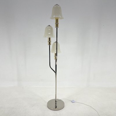 Italian Chrome & Murano Glass Magic Mushrooms Floor Lamp, 1970s-TZ-1436892