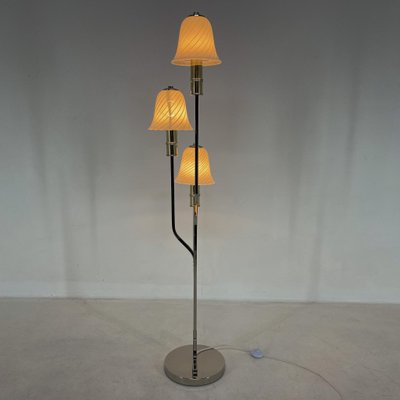 Italian Chrome & Murano Glass Magic Mushrooms Floor Lamp, 1970s-TZ-1436892