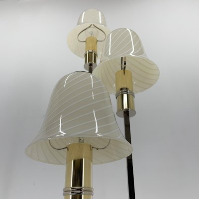 Italian Chrome & Murano Glass Magic Mushrooms Floor Lamp, 1970s-TZ-1436892