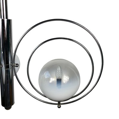 Italian Chrome & Murano Glass Pendant Light, 1970s-LYQ-1171820